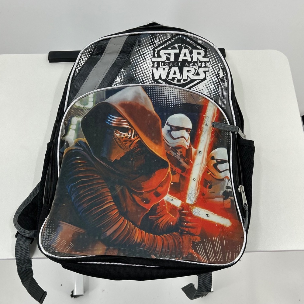 Star Wars The Force Awakens Kylo Ren Stormtrooper Backpack Black Gray